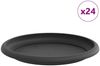 vidaXL Runde Blumenplatte 24 pcs Schwarz Ø 17,5 x 2 cm Kunststoff 42020322 Bild 2