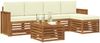 vidaXL Outdoor-Sofagarnitur mit Kissen 6 pcs Natur und Creme 3374685 Bild 3