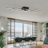 LED Deckenlampe, Wellen Design, schwarz, Länge 97 cm Bild 5
