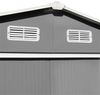 Gartenhaus Gerätehaus 486 x 257 x 178 cm Metall Geräteschuppen Fundament Hellgrau Bild 3