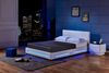 Home Deluxe Polsterbett mit LED-Beleuchtung 'ASTEROID' Weiß 140x200 cm, mit Matratze Bild 1