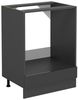 Herdumbauschrank R-Line Anthrazit Hochglanz 60 cm ohne Arbeitsplatte Vicco Bild 4