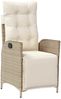 vidaXL 9-tlg. Garten-Essgruppe mit Kissen Beige Poly Rattan 3213147 Bild 4