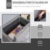 Sofa 2-Sitzer 117x62x78 cm Grau mit Stauraum, Polyesterbezug und Knopfheftung Bild 5