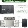 COSTWAY Mülltonnenbox (1 St), Gerätehaus, Geräteschuppen, für 2 x 120L Mülltonnen Bild 2