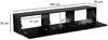 FINEBUY Lowboard FB58628 (Marmor-Optik Schwarz 120x30x30 cm mit zwei Türen), TV-Kommode Hoch, TV-Schrank Modern, Fernsehtisch Bild 3