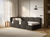 Selsey 'Cloudy' Jugendbett links, Matratze & Rausfallschutz, Bouclé Braun, 90x200 cm Bild 3