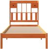 vidaXL Massivholzbett mit Regal ohne Matratze Wachsbraun 100x200 cm 3321642 Bild 4
