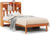 vidaXL Massivholzbett mit Regal ohne Matratze Wachsbraun 100x200 cm 3321642 Bild 2