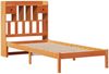 vidaXL Massivholzbett mit Regal ohne Matratze Wachsbraun 100x200 cm 3321642 Bild 3