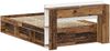 vidaXL Bettgestell mit Stauraum Altholz 120 x 200 cm Holzwerkstoff 3433363 Bild 5