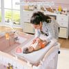 4 in 1 Babybett mit Abnehmbarem Baldachin Reisebett mit Matratze Beistellbett mit Rollen Rosa Bild 5