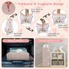 4 in 1 Babybett mit Abnehmbarem Baldachin Reisebett mit Matratze Beistellbett mit Rollen Rosa Bild 3
