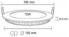 15w Ultra Slim LED Panel Einbauleuchte Deckeneinbau Panelleuchte IP40 rund Ø 200mm neutralweiß Bild 4