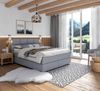 FDM Boxspringbett Polsterbett Stauraumbett Bettgestell 140x200, 160x200, 180x200cm (MADE IN EU - mit hochwertigem Velours Bezug, Kontinentalbett, dekorativem Kopfteil, Boxspring, mit großen gepolsterten Kopfteil, mit Bettkasten zum aufklappen), zwei Be... Bild 5