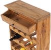 DESIGN DELIGHTS Weinregal WEINREGAL CORTEZ, 85x55cm(HxB) Flaschenregal aus Holz mit Schublade Bild 3