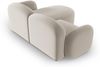 Micadoni Ecksofa Blair 3-Sitzer Links Samtstoff Hellbeige Bild 3