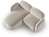Micadoni Ecksofa Blair 3-Sitzer Links Samtstoff Hellbeige Bild 4