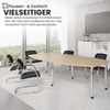 bümö Konferenztisch oval 220x103 cm großer Besprechungstisch in Asteiche, Besprechungstisch mit Chromsäulen, Meetingtisch für 8 Personen, XXL-Tisch für Besprechungsraum & Meeting, KT22S-R-C Bild 4