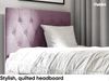 MEBLINI Kinderbett mit Bettkasten FILIPPO 1 80x200 Rechts – H3/Lila Samt Gepolstert Einzelbett mit Matratze - Polsterbett mit Stauraum - Bett mit Kopfteil – Stauraumbett Bild 3
