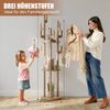 TWSOUL Garderobenständer Kleiderständer drehbare, mit 9 Haken und 3 Ablagen, 160*40cm, Freistehend Standgarderobe Garderobe in Baumform Bild 4