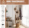 TWSOUL Garderobenständer Kleiderständer drehbare, mit 9 Haken und 3 Ablagen, 160*40cm, Freistehend Standgarderobe Garderobe in Baumform Bild 3