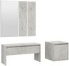 Flurmöbel-Set Betongrau Holzwerkstoff [3082048] Bild 2