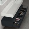 doporro Waschbeckenunterschrank Badmöbel Set Holzstruktur Schubladen Unterschrank Soft-Close MDF UP Bild 3