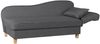 Selma Recamiere mit Armteil rechts klappbar Flachgewebe Graphit Buche Natur Bild 2