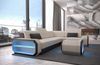 Ecksofa Verona L Form aus Stoff - Strukturstoff - elfenbein-schwarz - Links Bild 3