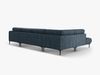 Micadoni Panorama Ecksofa Bemy 7-Sitzer Links Strukturierter Stoff Dunkelblau Bild 3