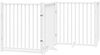 vidaXL 10-tlg. Hundetor mit Tür Faltbar Weiß 800 cm Pappelholz 3155735 Bild 3