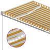 vidaXL Markise Manuell Einziehbar mit LED 350x250 cm Gelb und Weiß 3068883 Bild 5