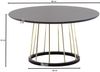 Couchtisch Rund 80 x 80 x 42 cm Schwarz Gold Sofatisch Metall Modern, Runder Wohnzimmertisch Salontisch, Tisch Wohnzimmer Groß, Kaffeetisch Loungetisch Bild 4