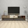 Dmora Fernsehschrank Jakuchu, Ständer für Wohnzimmerfernseher, Niedriges Wohnzimmer-Sideboard, TV-Ständerbasis, 180x35h40 cm, Walnuss und Weiß Bild 2