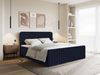 Selsey 'Saliano' Boxspringbett mit Bettkasten, Topper und Samtbezug, Dunkelblau, 140x200 cm Bild 3