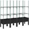 vidaXL Pflanzkübel mit Rankgitter Schwarz 160x40x142,5 cm PP 367963 Bild 5