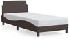 vidaXL Bettgestell "Dover" Dunkelbraun 80x200 cm Stoff 373068 Bild 2