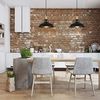 iDEGU 2-teiliges Pendelleuchten-Set im Industrial-Stil — 27 cm Vintage-Hängeleuchten aus Metall mit E27-Fassungen — Geeignet fur Küchen, Wohnzimmer, Esszimmer, Flure, Restaurants und mehr (Schwarz) Bild 2