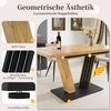 Odikalo Essgruppe 4 Esszimmerstühle 1 Esstisch, Ausziehtisch 5er-Set, (Tisch 120(160) x 80x76 cm (inkl. 4 Stühlen), geeignet für 4-6 Personen, Stühle in samtigem) Bild 3