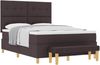vidaXL Boxspringbett mit Kopfteil Dunkelbraun 190 x 140 cm Stoff 3344299 Bild 2