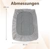 Matratzenschoner COSTWAY, Matratzenauflage, mit Schwammpolsterung, 140x200 cm Bild 3