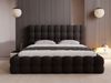GRAINGOLD Twist Polsterbett 140x200, Doppelbett mit Bettkasten und Lattenrost, Bouclé-Stoff, Schwarz Bild 4