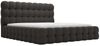 GRAINGOLD Twist Polsterbett 140x200, Doppelbett mit Bettkasten und Lattenrost, Bouclé-Stoff, Schwarz Bild 2