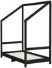 vidaXL Kinderbett Schwarz 70x140 cm Massivholz Kiefer 835708 Bild 3