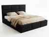 Polsterbett Celine - Bettkasten mit Gasdruckfedern - Doppelbett mit Lattenrost, Bett mit Polsterkopfteil, Bettgestell, Schlafzimmer, Bouclé-Stoff (180 x 200 cm, Schwarz (Coral 60)) Bild 2