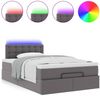 vidaXL Ottoman-Bett mit Matratzen & LEDs Grau 120x190 cm Kunstleder 3312145 Bild 5
