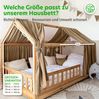 lilimaus Betthimmel Musselin Hausbett Himmel für Kinderzimmer mit Gold Applikation, Musselin Betthimmel aus Baumwolle für Kinderzimmer-Deko Bild 3
