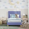 vidaXL Kinderbettgestell mit Kopfteil Jeans blau 80 x 160 cm Stoff 42010988 Bild 3