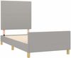 vidaXL Polsterbett mit hohem Kopfteil Stoff Hellgrau 90x200 cm Bild 4